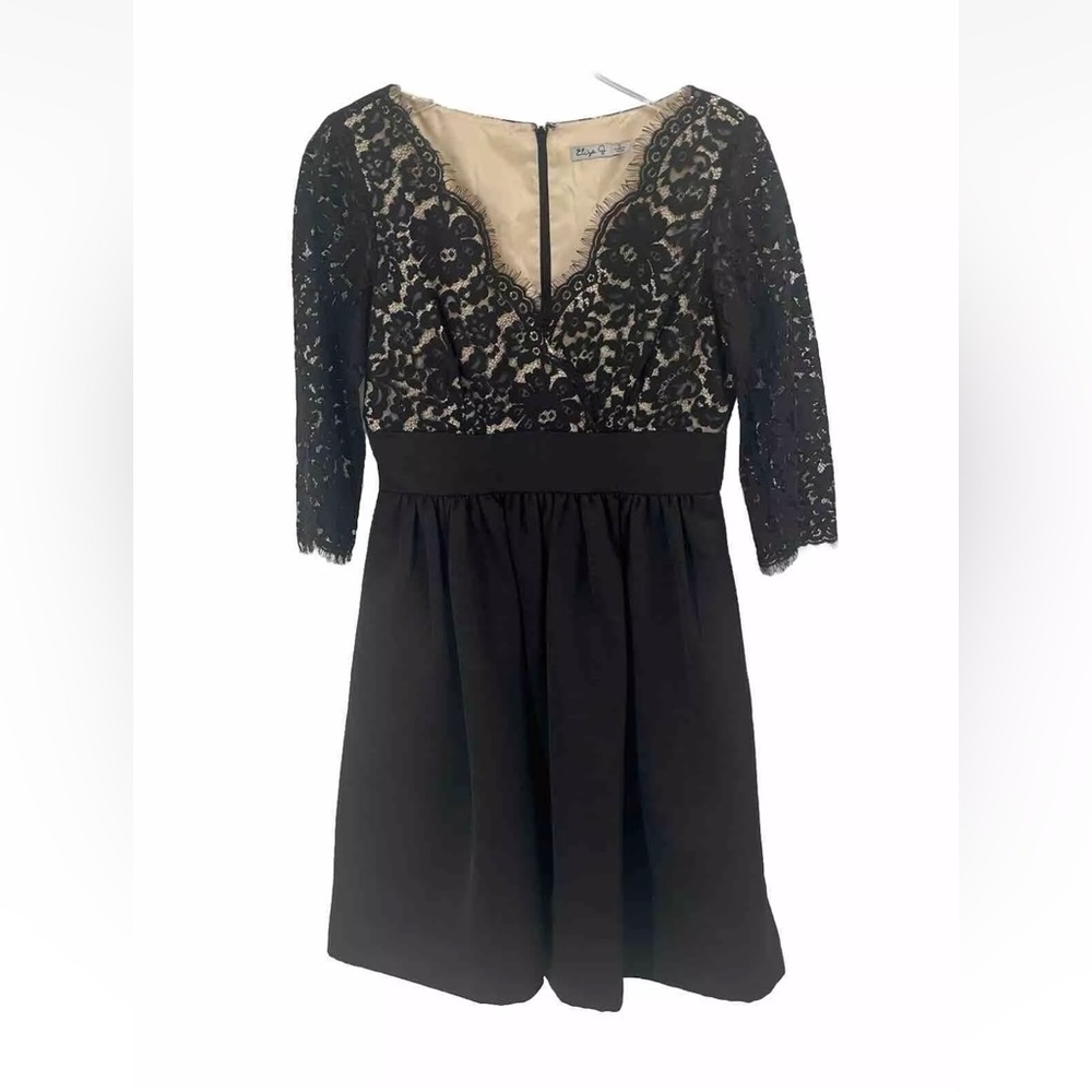 Eliza J Black Lace Dress
